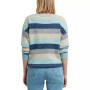 Women's Striped Crewneck Drop-Shoulder Sweater