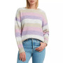 Women's Striped Crewneck Drop-Shoulder Sweater