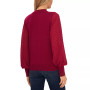 Women's Mock Neck Contrast Long Sleeve Sweater