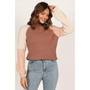 Womens Sophia Colorblock Mockneck Knit Sweater
