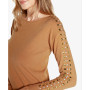 Black Label Women's Embellished Boat Neck Sweater