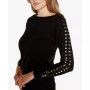 Black Label Women's Embellished Boat Neck Sweater
