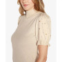 Black Label Women's Embellished Puff-Sleeve Sweater