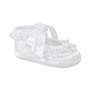 Baby Girl Satin Slipper with Lace Trim and Satin Tie