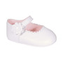 Baby Girl Scalloped Toe Flat with Flower Overlay
