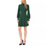 Women's Long Sleeve Smock Cuff Mock Neck Sweater Dress