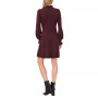 Women's Long Sleeve Smock Cuff Mock Neck Sweater Dress