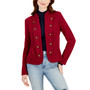 Women's Jacquard-Print Open-Front Jacket