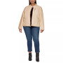 Plus Size Faux Leather Motocross Racer Jacket