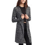 Juniors' Button-Front Long-Sleeve Rib-Knit Duster