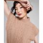 Women's Cable-Knit Mock-Neck Sleeveless Sweater