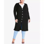 Plus Size Button Knit Cardigan Sweater