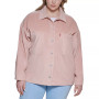 Trendy Plus Size Corduroy Cotton Shacket