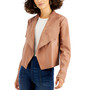 Women's Faux-Leather Flyaway Jacket, Created for Macy's
