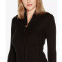 Black Label Women's Ribbed Quarter-Zip Sweater