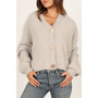 Womens Willow Fuzzy Large Button Cardigan