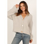 Womens Willow Fuzzy Large Button Cardigan