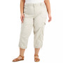 Plus Size Bungee-Hem Capri Pants, Created for Macy's