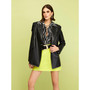 Women's Fringed Faux Leather Jacket