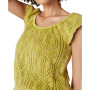 Women's Cotton Flutter-Sleeve Knit Top Sweater