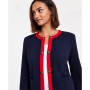 Women's Contrast-Trim Open-Front Jacket