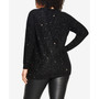 Plus Size Sequin V-neck Sweater