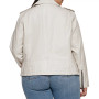 Plus Size Trendy Faux Leather Moto Jacket