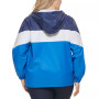 Trendy Plus Size Colorblock Rain Slicker Jacket