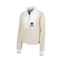 Women's Tan, White Penn State Nittany Lions Color-Block Quarter-Zip Jacket
