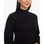 Women's Mock Neck Top with Blouson Sleeves