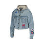 Women's Washington Nationals Hooded Full-Button Denim Jacket