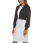 Women's Chiffon-Sleeve Open-Front Cardigan
