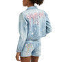 Women's Stevie Paint Splatter Denim Jacket