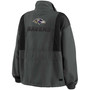 Women's Charcoal Baltimore Ravens Popover Packable Half-Zip Jacket