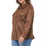 Trendy Plus Size Faux-Suede Shacket