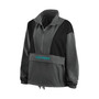 Women's Charcoal Miami Dolphins Popover Packable Half-Zip Jacket