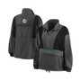 Women's Charcoal Miami Dolphins Popover Packable Half-Zip Jacket