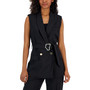 Women's Belted Sleeveless Blazer