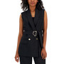 Women's Belted Sleeveless Blazer