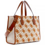 Silvana Monogram Double Compartment Medium Tote