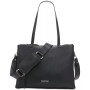 Chrome Embossed Signature Top Zipper Convertible Tote