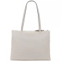 Chrome Embossed Signature Top Zipper Convertible Tote