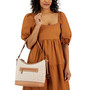 Straw Medium Zippered Hobo Bag, Created for Macy's