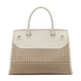 Becky Woven Turnlock Convertible Satchel