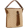 Lyon Otavia Natural Zig-Zag Medium Bucket Bag
