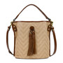 Lyon Otavia Natural Zig-Zag Medium Bucket Bag