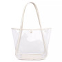 Serene Hologram Clear Large Clutch and Tote Set