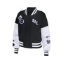 Women's Black, White Baltimore Ravens Full-Zip Varsity Jacket