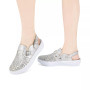 Women's Plato Slip-On Perforated Buckled Slingback Flats