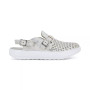 Women's Plato Slip-On Perforated Buckled Slingback Flats